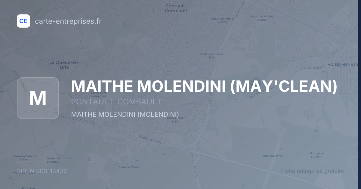 MAITHE MOLENDINI (MAY'CLEAN) — 900113432 — fiche entreprise