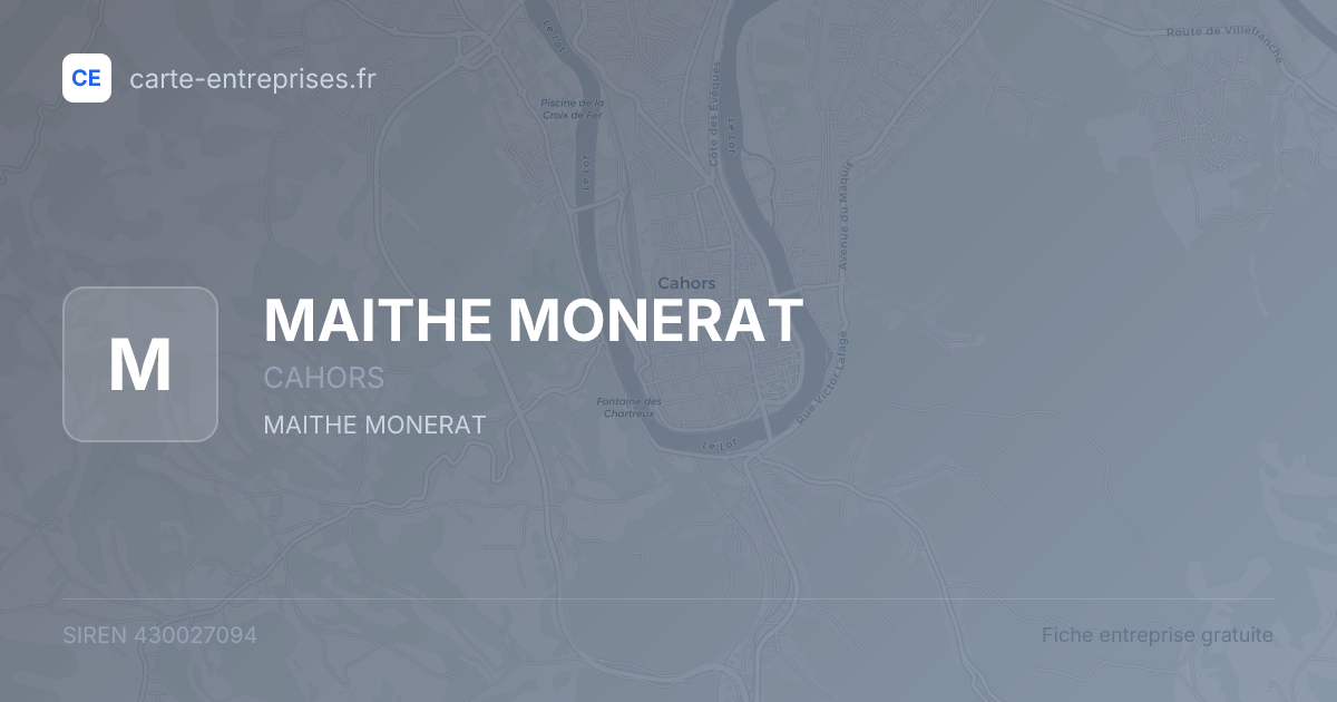 MAITHE MONERAT — 430027094 — fiche entreprise