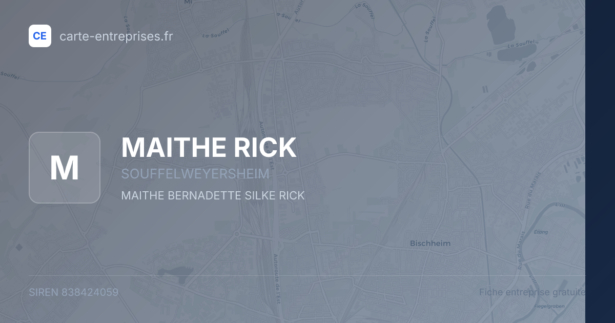 MAITHE RICK — 838424059 — fiche entreprise