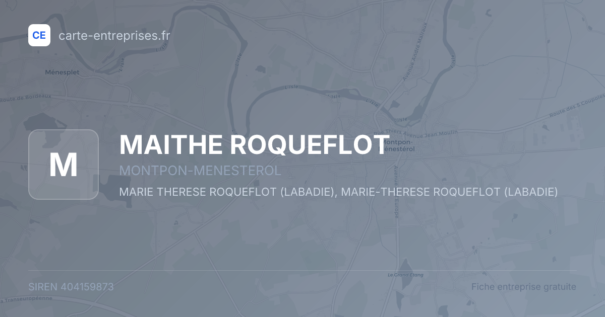 MAITHE ROQUEFLOT — 404159873 — fiche entreprise