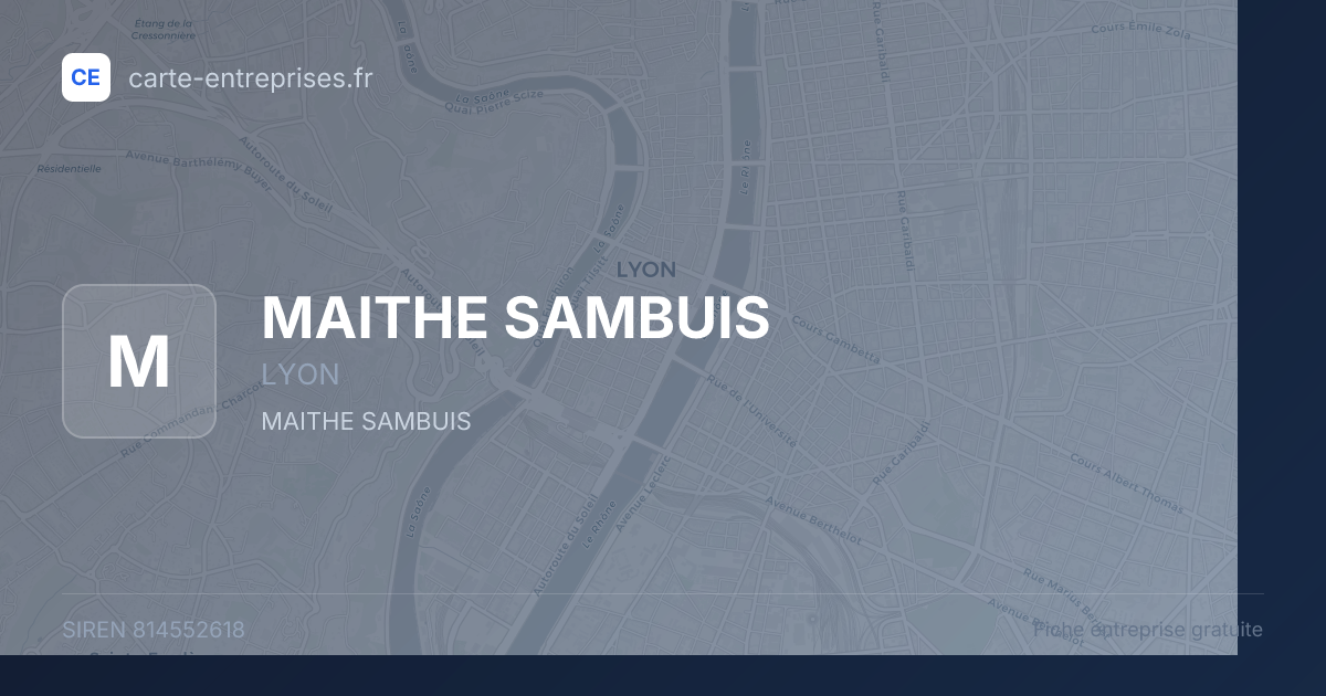 MAITHE SAMBUIS — 814552618 — fiche entreprise