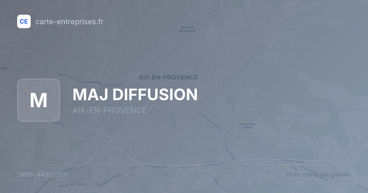 MAJ DIFFUSION — 449552017 — fiche entreprise