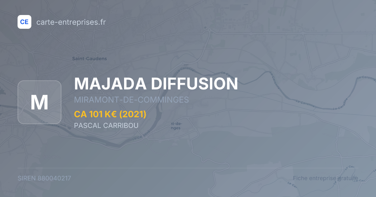 MAJADA DIFFUSION — 880040217 — fiche entreprise