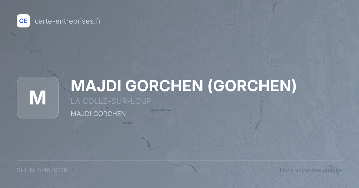 MAJDI GORCHEN (GORCHEN) — 794679126 — fiche entreprise
