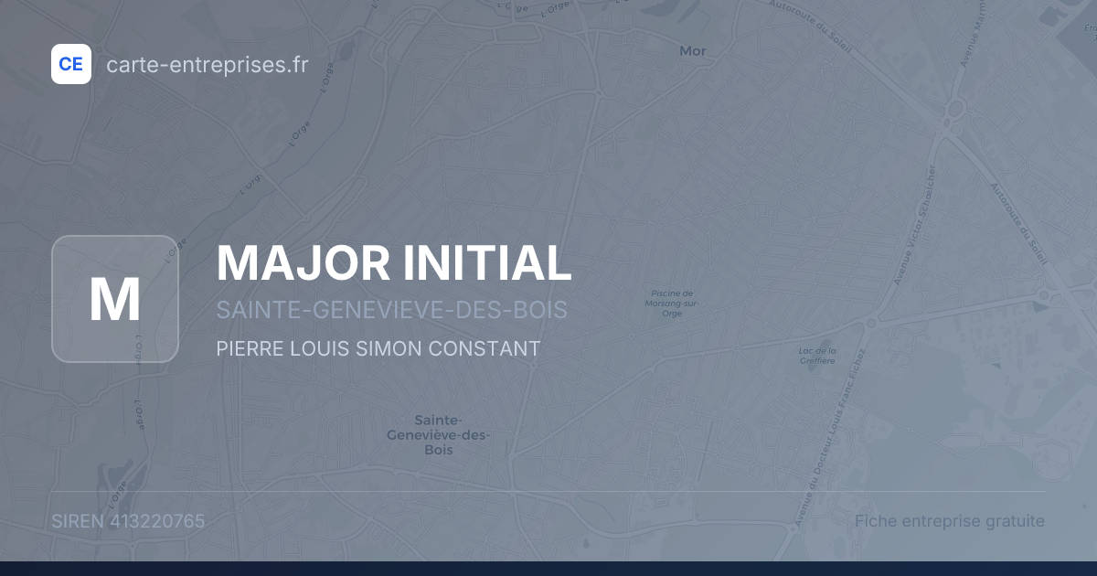 MAJOR INITIAL — 413220765 — fiche entreprise