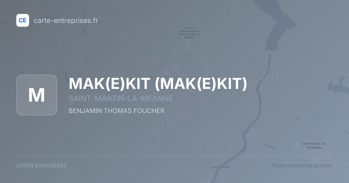 MAK(E)KIT (MAK(E)KIT) — 899898985 — fiche entreprise