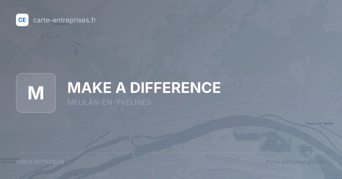 MAKE A DIFFERENCE — 927941526 — fiche entreprise