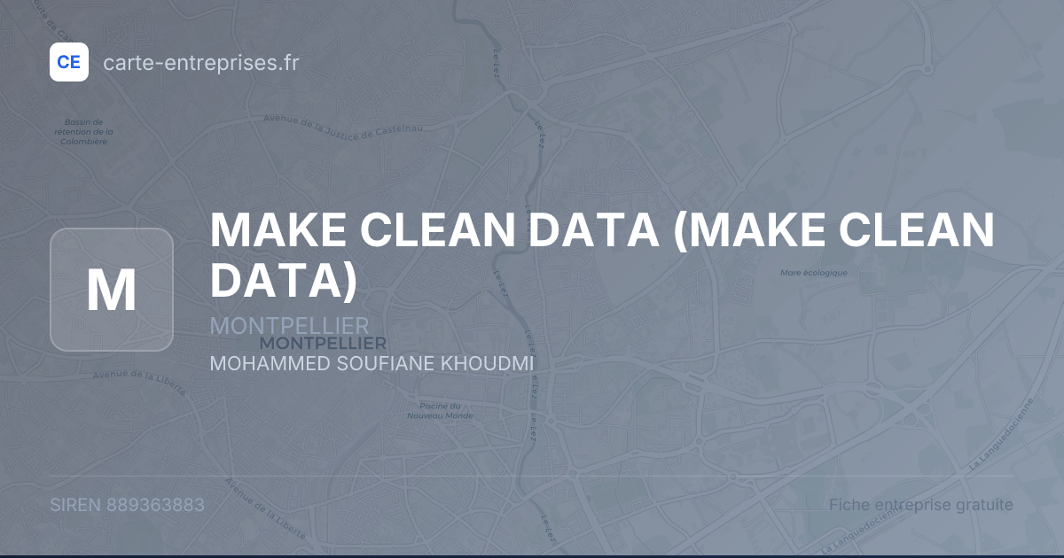 MAKE CLEAN DATA — 889363883 — fiche entreprise