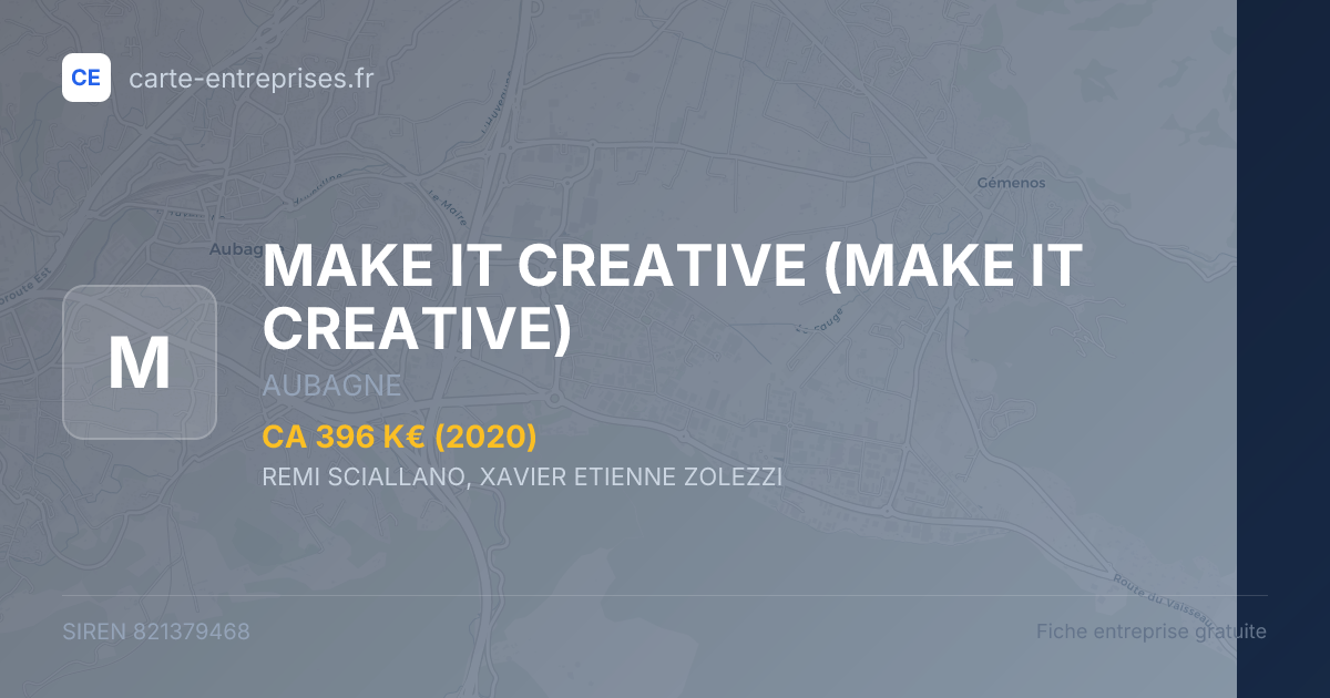 MAKE IT CREATIVE — 821379468 — fiche entreprise