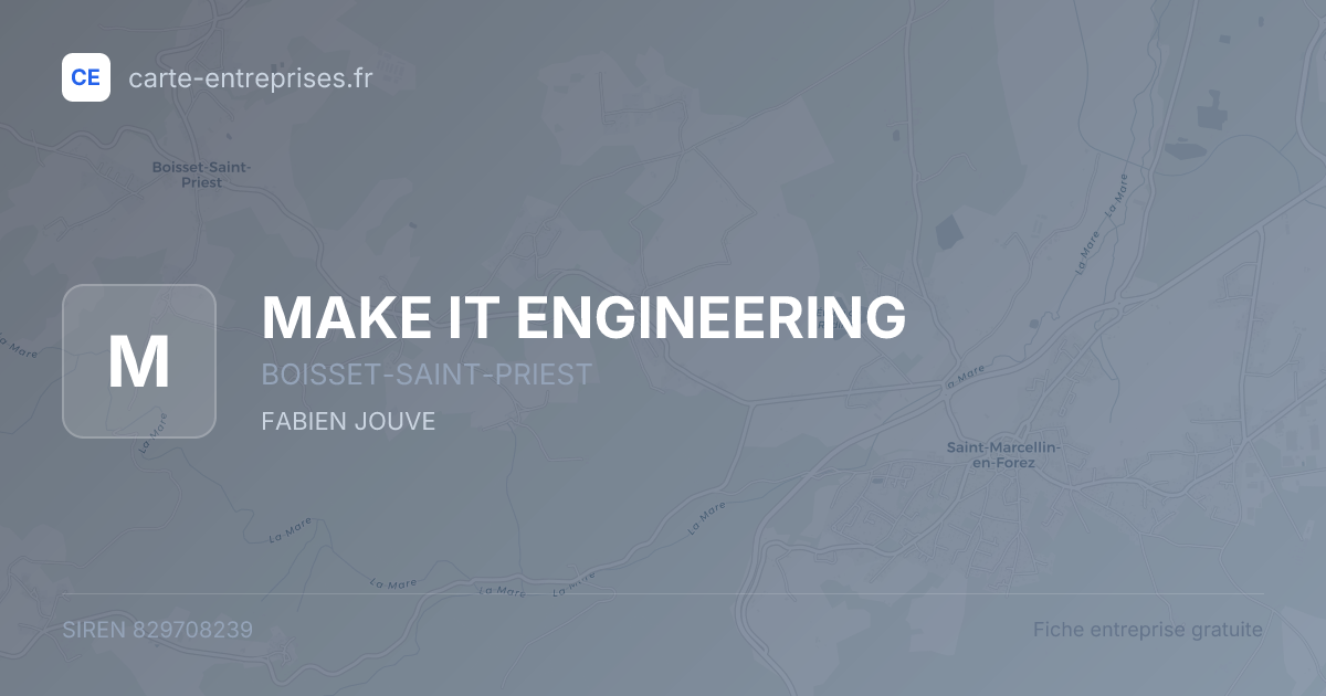 MAKE IT ENGINEERING — 829708239 — fiche entreprise