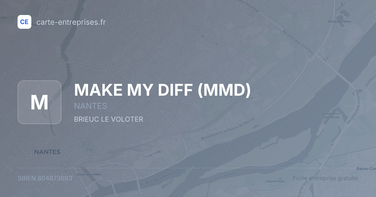 MAKE MY DIFF (MMD) — 804873693 — fiche entreprise