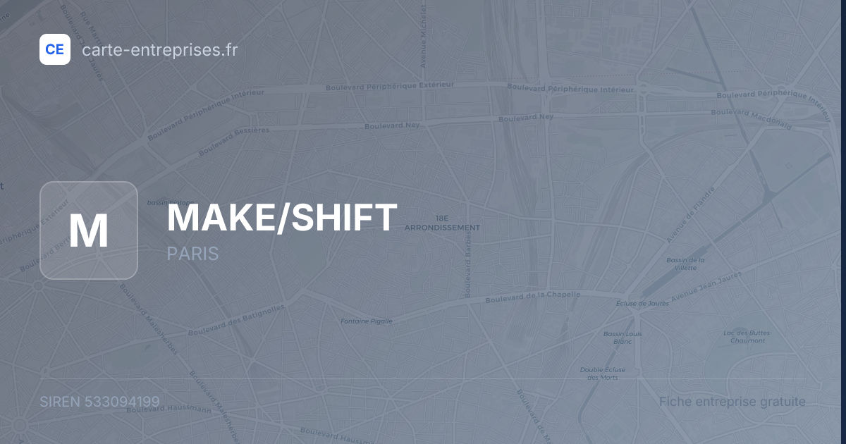 MAKE/SHIFT — 533094199 — fiche entreprise