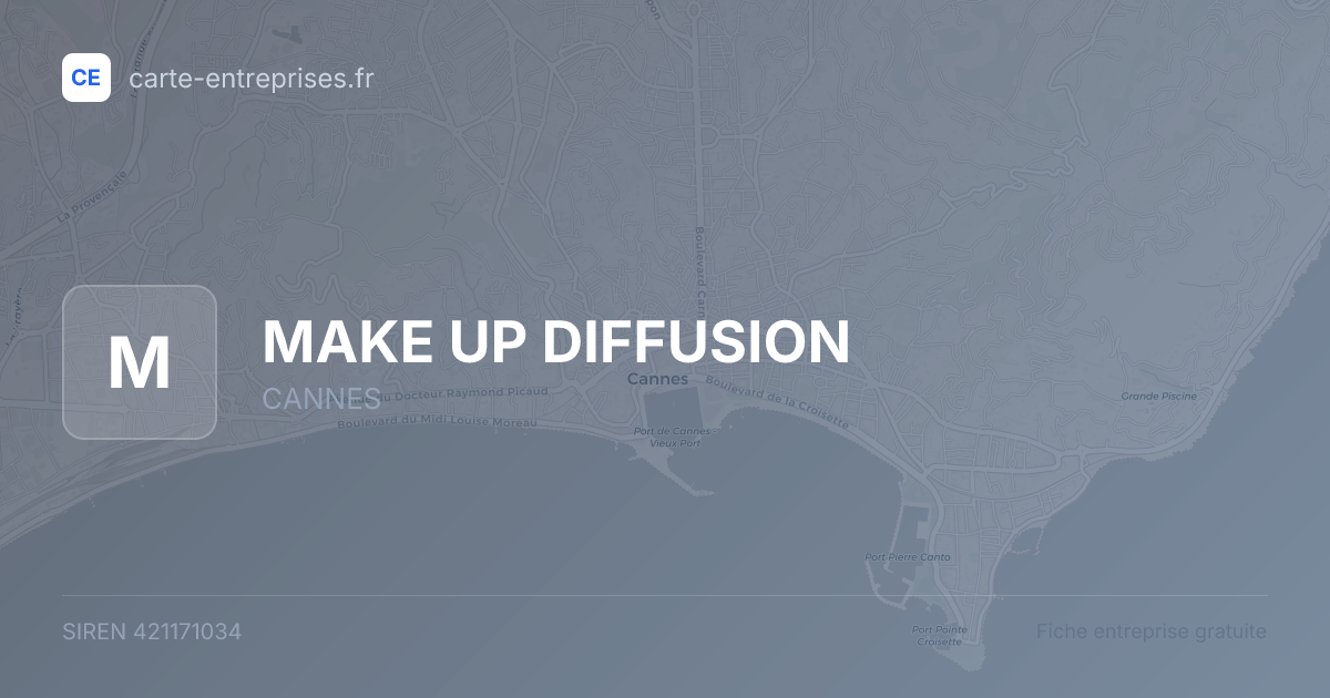MAKE UP DIFFUSION — 421171034 — fiche entreprise