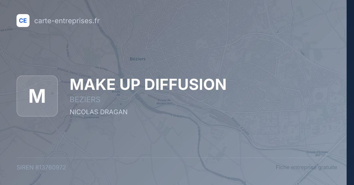 MAKE UP DIFFUSION — 813760972 — fiche entreprise