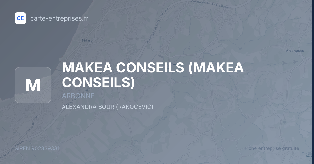 MAKEA CONSEILS — 902839331 — fiche entreprise