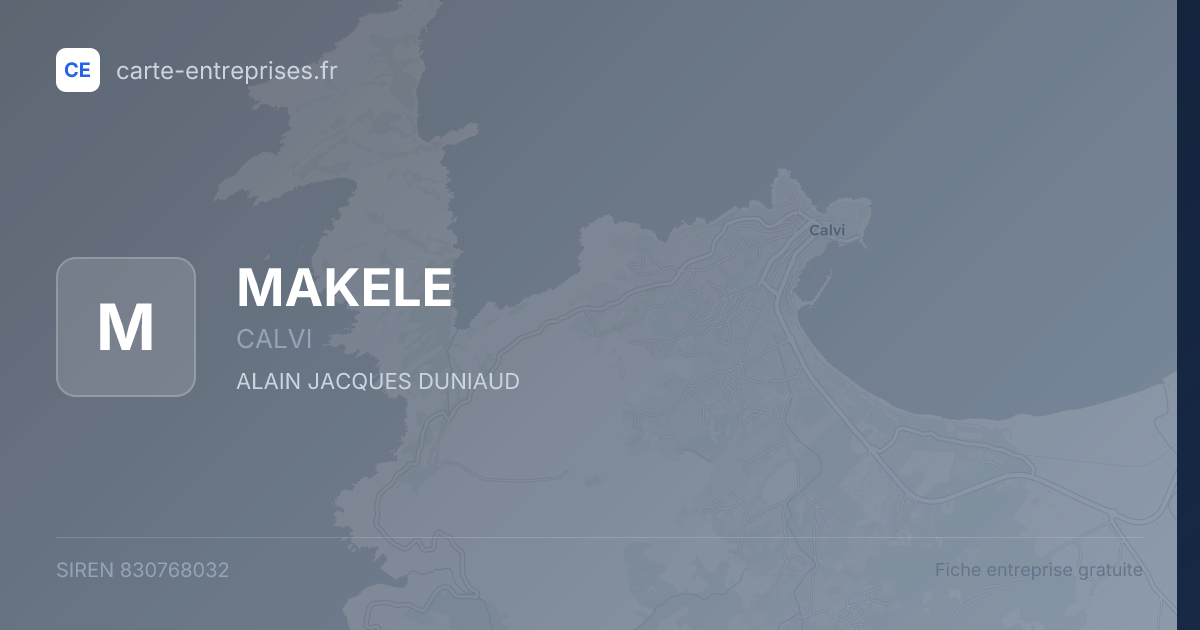MAKELE — 830768032 — fiche entreprise
