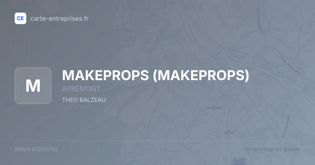 MAKEPROPS — 922011762 — fiche entreprise