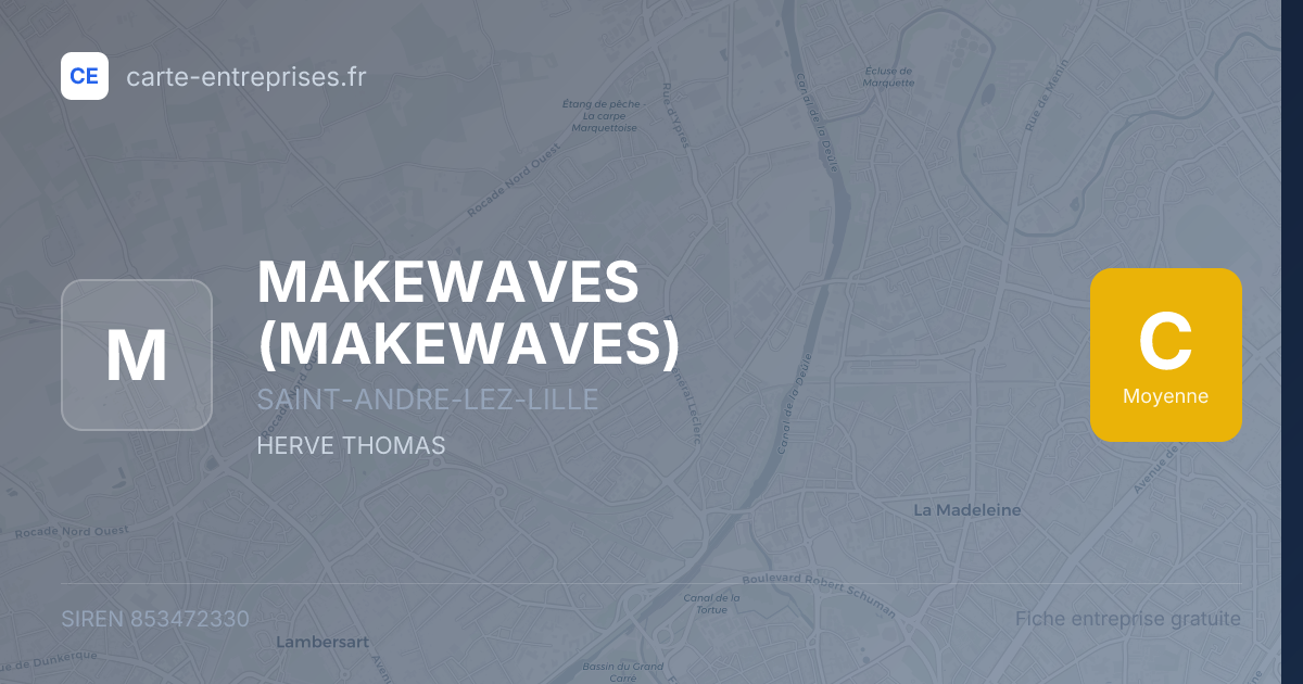MAKEWAVES — 853472330 — fiche entreprise