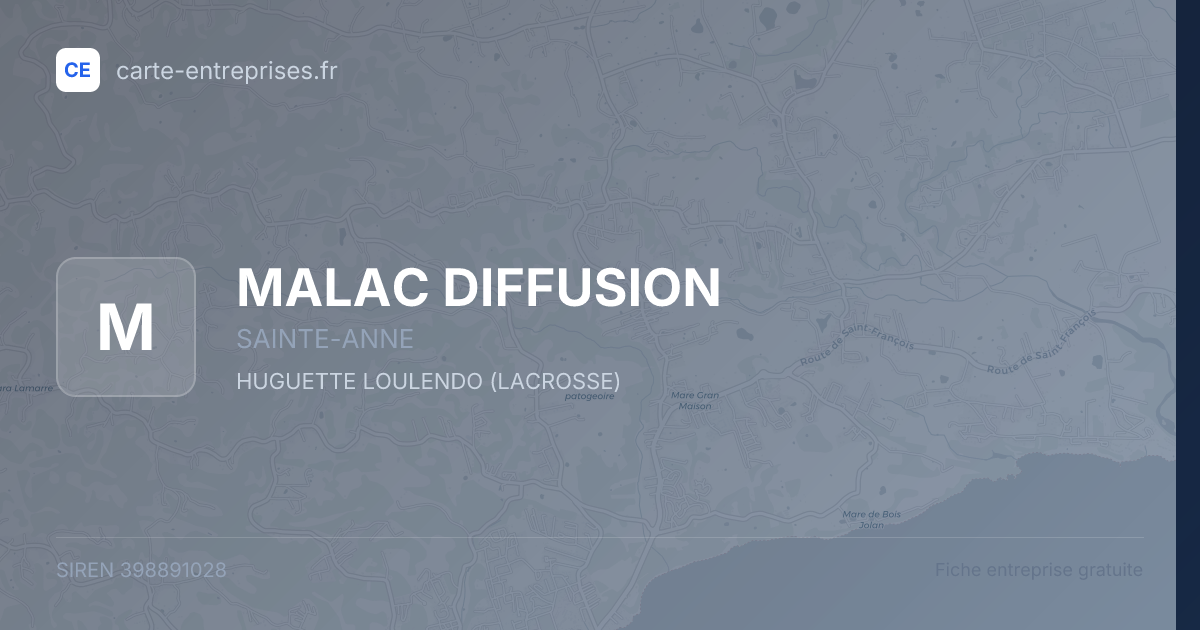 MALAC DIFFUSION — 398891028 — fiche entreprise