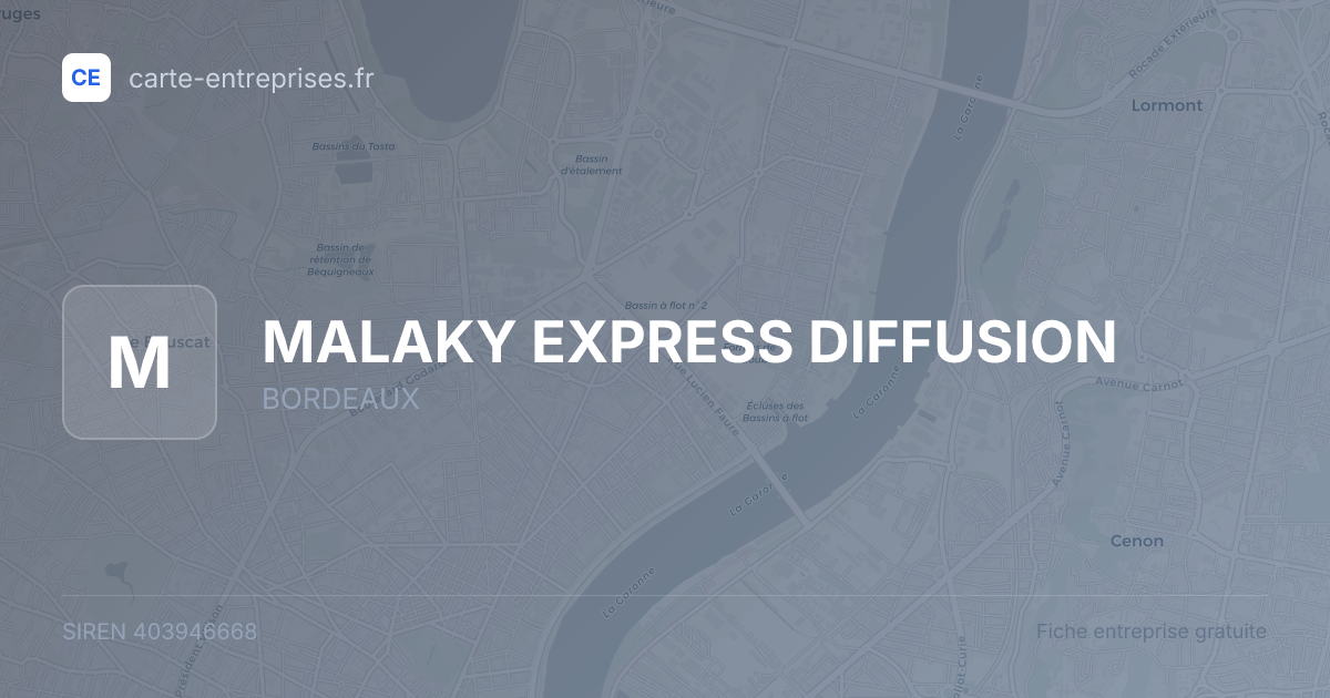 MALAKY EXPRESS DIFFUSION — 403946668 — fiche entreprise