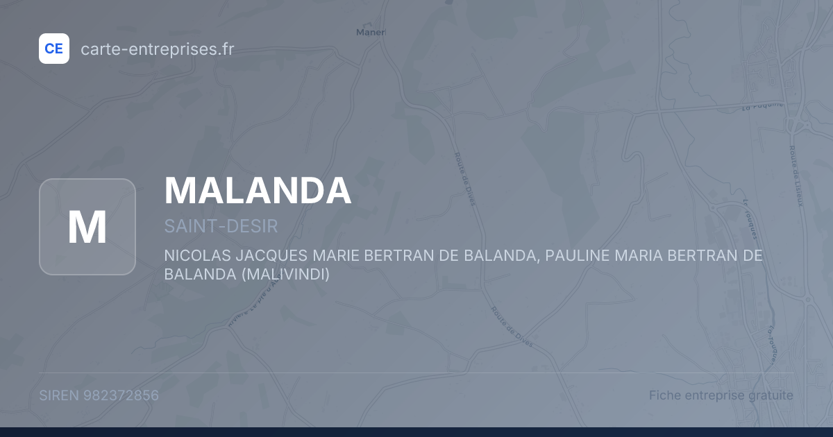 MALANDA — 982372856 — fiche entreprise
