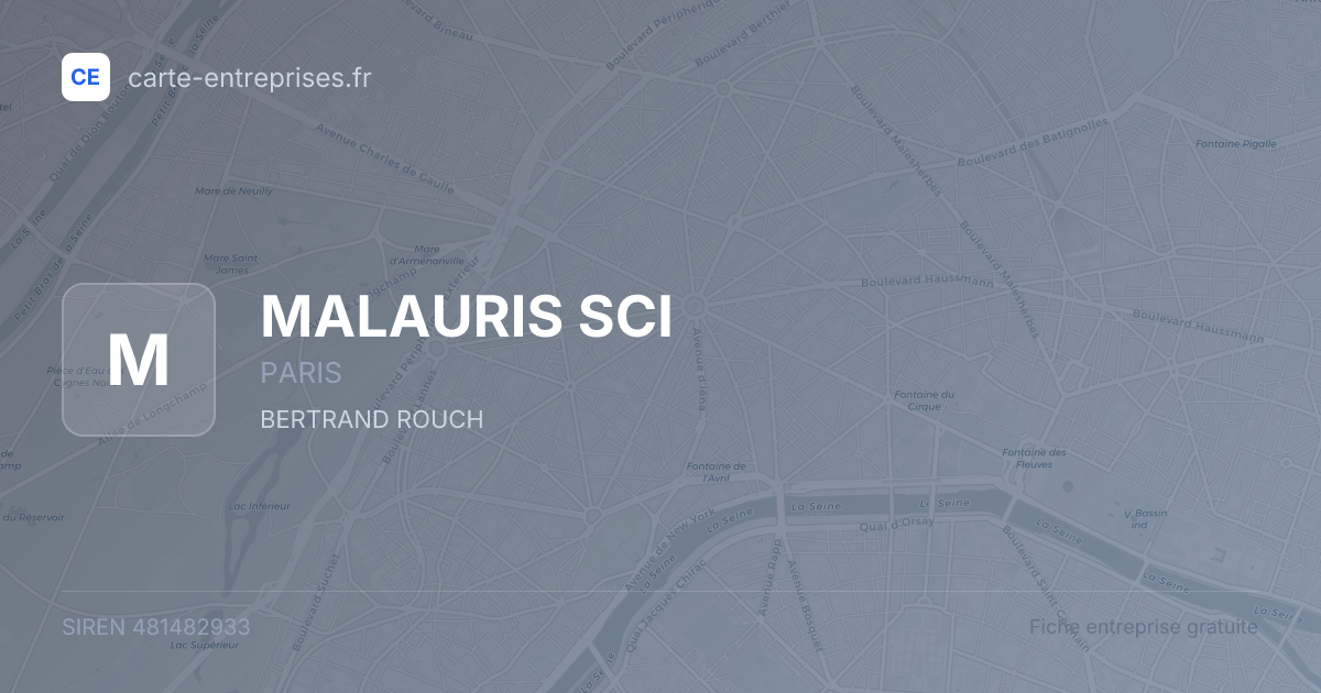 MALAURIS SCI — 481482933 — fiche entreprise