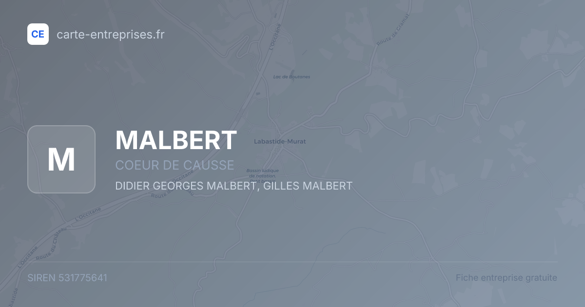 MALBERT — 531775641 — fiche entreprise