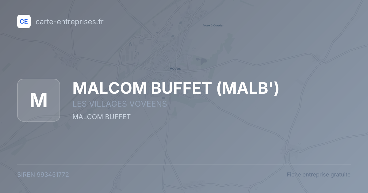 MALCOM BUFFET (MALB') — 993451772 — fiche entreprise