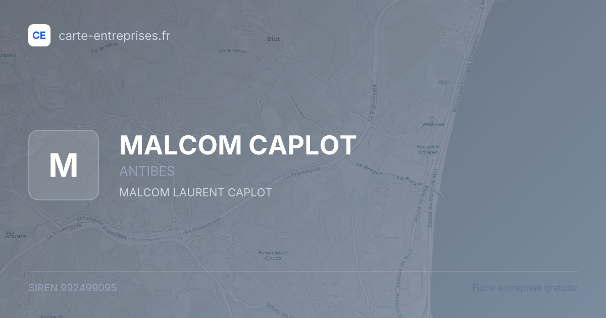MALCOM CAPLOT — 992499095 — fiche entreprise