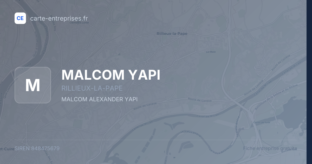MALCOM YAPI — 848475679 — fiche entreprise