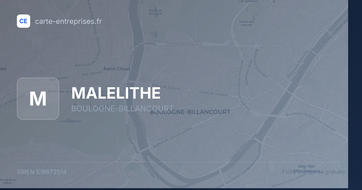 MALELITHE — 518672514 — fiche entreprise