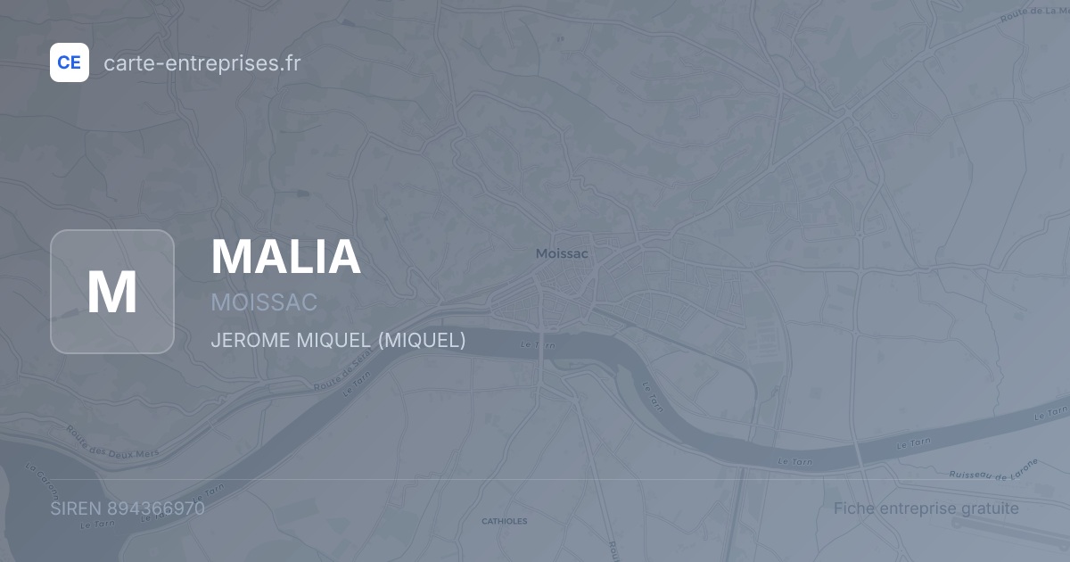 MALIA — 894366970 — fiche entreprise