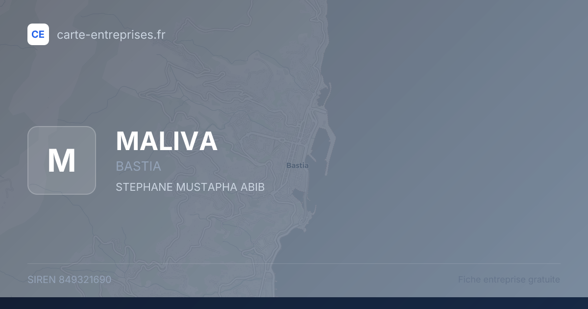 MALIVA — 849321690 — fiche entreprise