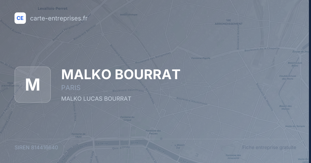 MALKO BOURRAT — 814416640 — fiche entreprise