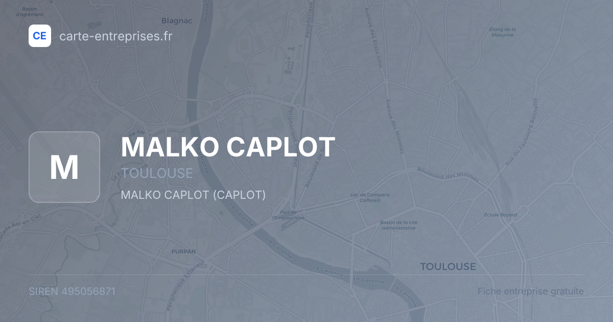MALKO CAPLOT — 495056871 — fiche entreprise