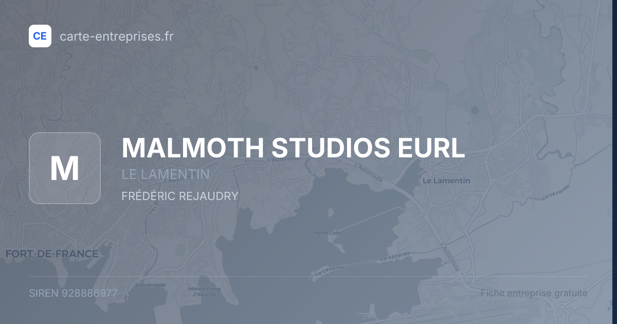 MALMOTH STUDIOS EURL — 928886977 — fiche entreprise