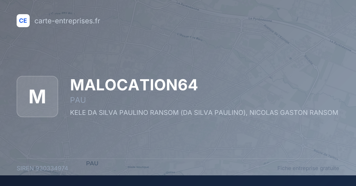 MALOCATION64 — 930334974 — fiche entreprise