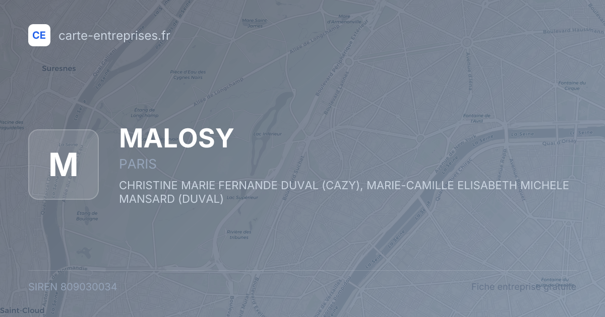 MALOSY — 809030034 — fiche entreprise