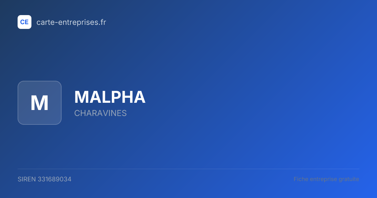 MALPHA — 331689034 — fiche entreprise
