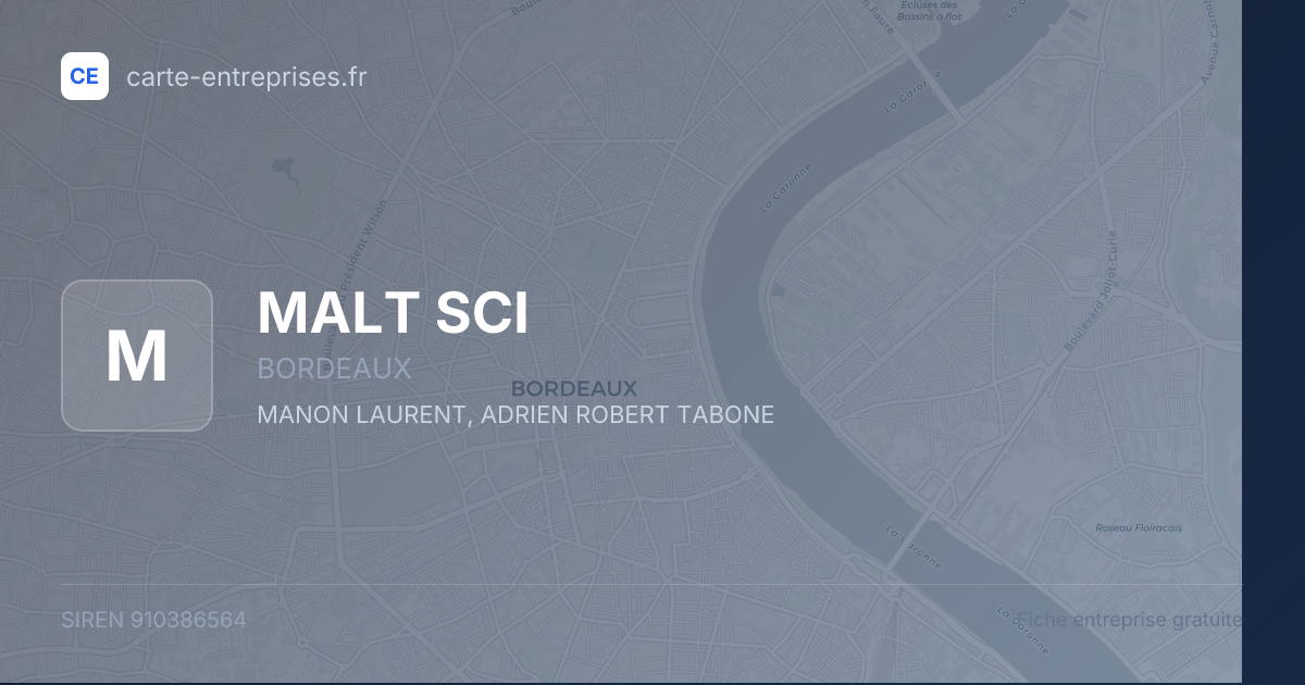 MALT SCI — 910386564 — fiche entreprise