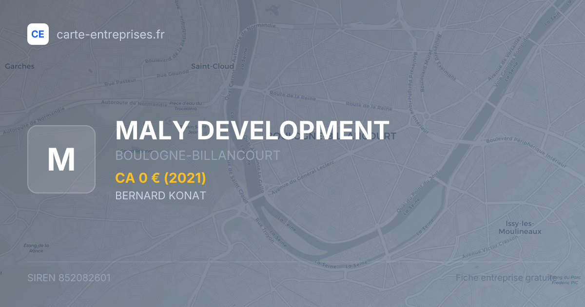 MALY DEVELOPMENT — 852082601 — fiche entreprise