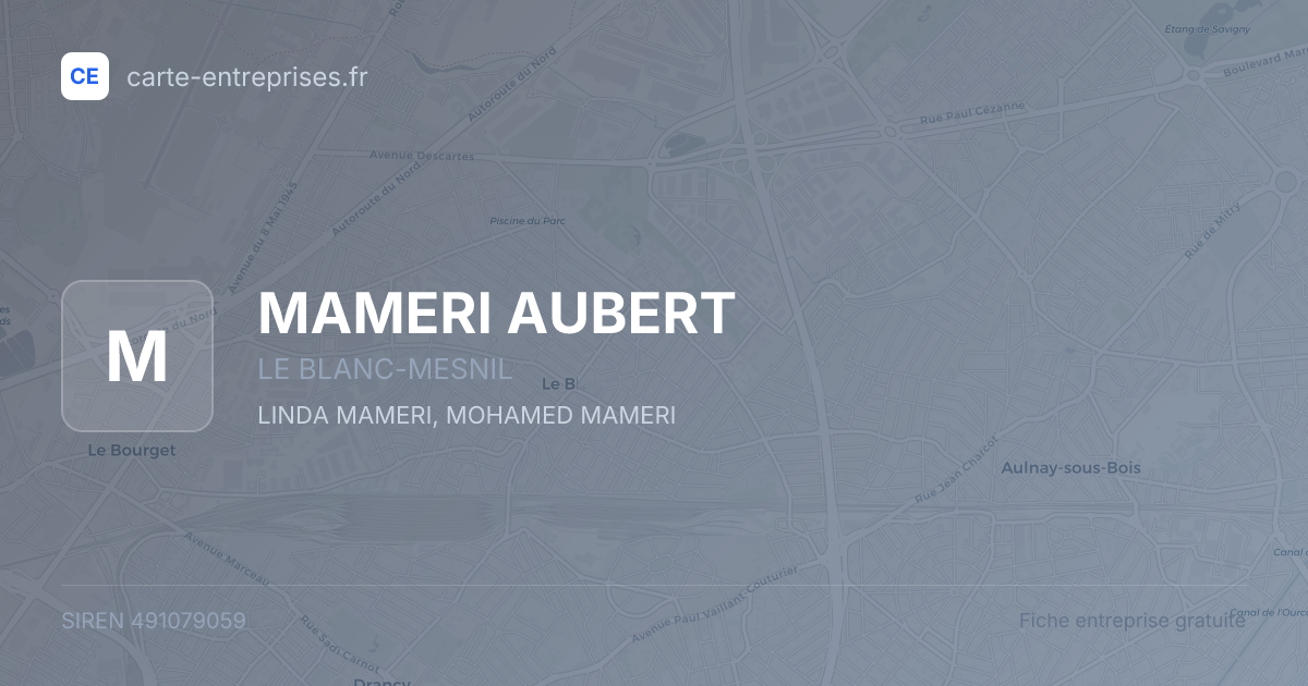 MAMERI AUBERT — 491079059 — fiche entreprise