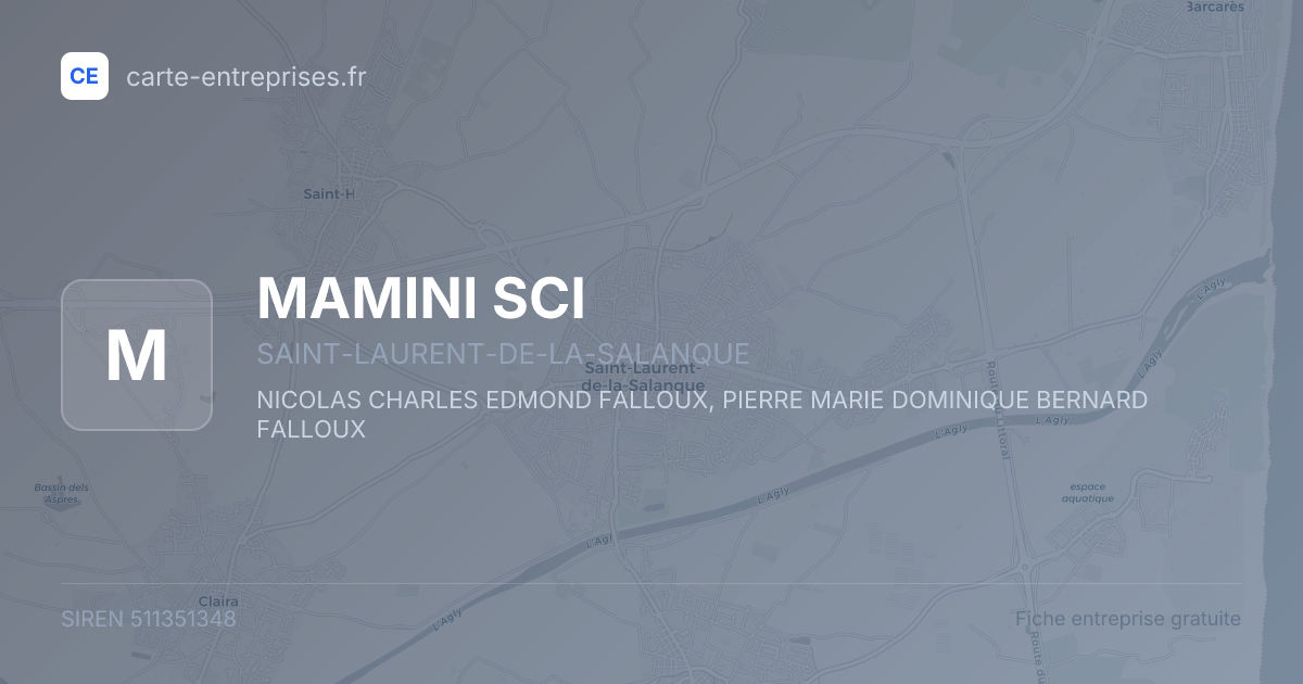 MAMINI SCI — 511351348 — fiche entreprise