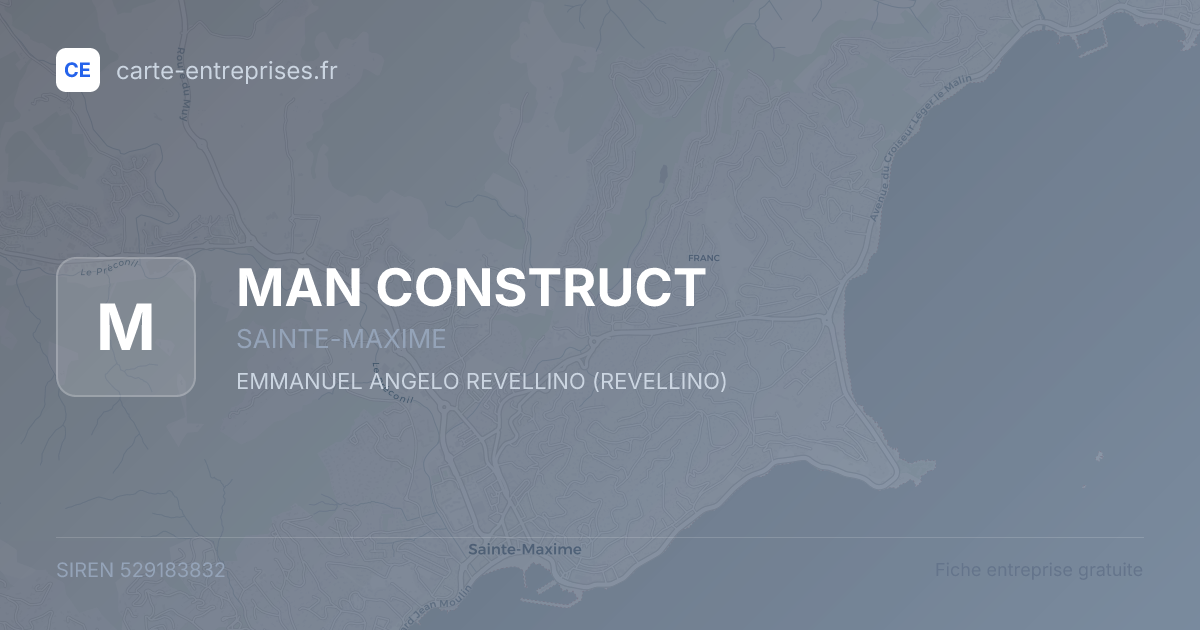 MAN CONSTRUCT — 529183832 — fiche entreprise