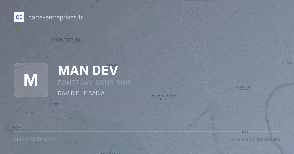 MAN DEV — 752025767 — fiche entreprise