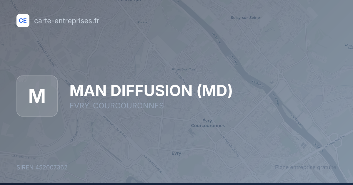 MAN DIFFUSION (MD) — 452007362 — fiche entreprise