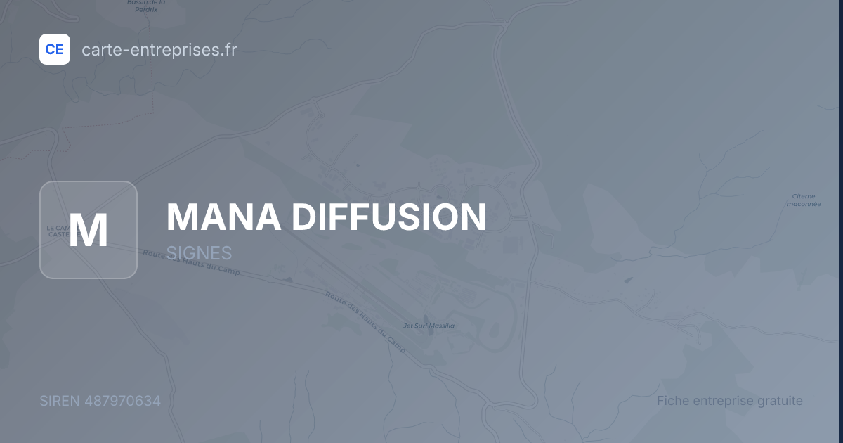 MANA DIFFUSION — 487970634 — fiche entreprise