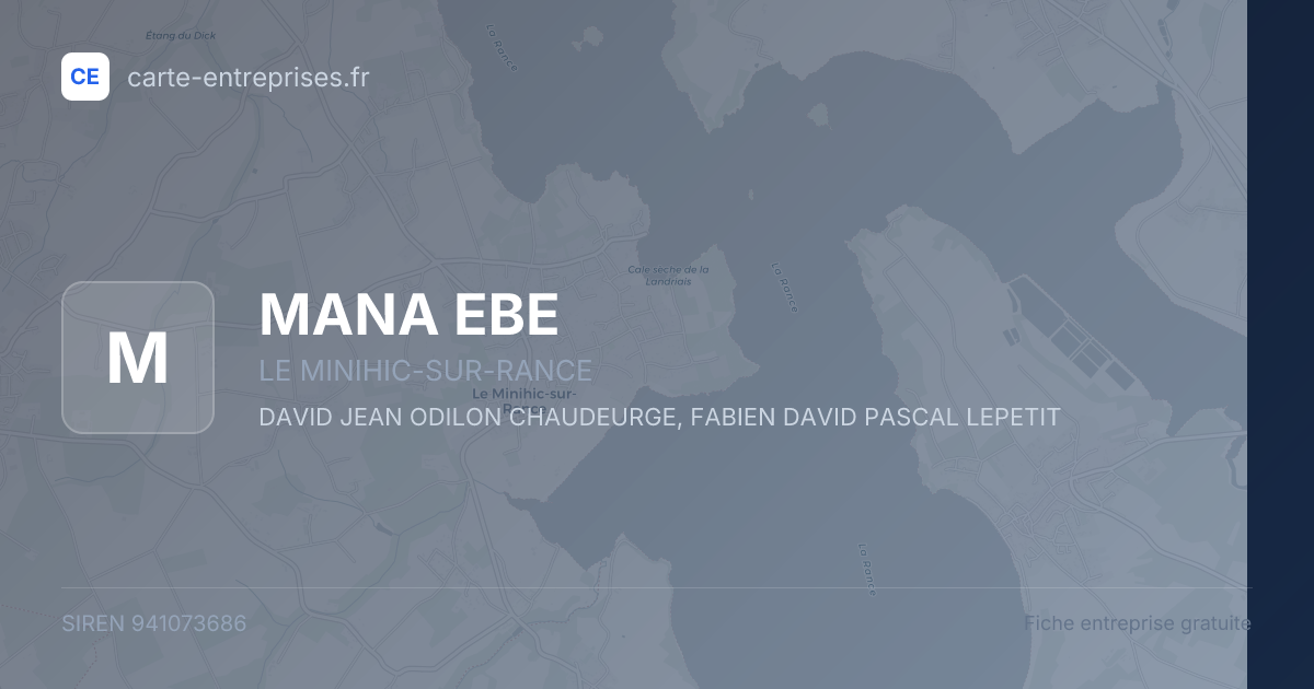 MANA EBE — 941073686 — fiche entreprise