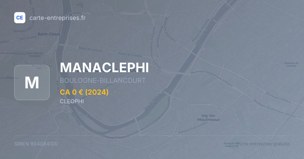 MANACLEPHI — 904084100 — fiche entreprise