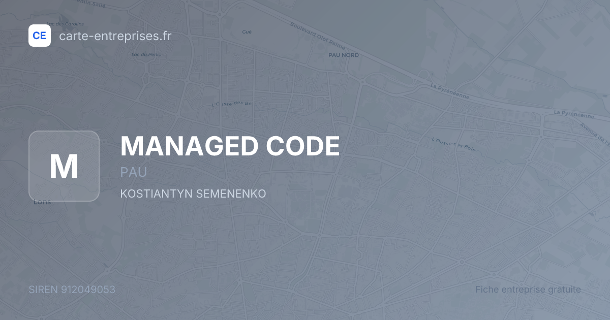 MANAGED CODE — 912049053 — fiche entreprise